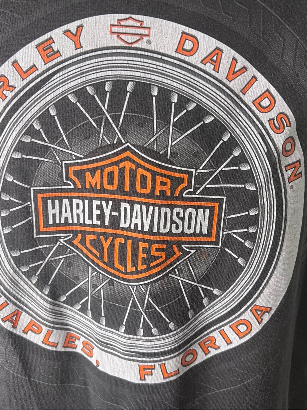 Harley-Davidson Black T-Shirt with Eagle and Flame Pocket Graphic